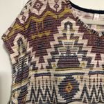 Xhilaration Boho Aztec western print shirt tassel detail  women’s size medium Photo 3