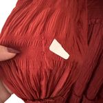 SEA NEW‎ YORK Pasha Pleated Smocked Midi Dress Brick Red Medium Photo 4
