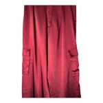 LNA‎ Clothing Pants Women Medium Red Silky Cargo Pants Wide Leg Luxury Retro Photo 5