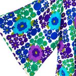 Vintage Top Drawer Newport Beach 70s Groovy Hippie Blouse size 12 Purple Flowers Photo 3
