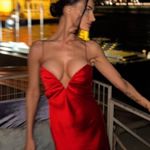 ZARA  maxi Red Evening Dress corset satin midi wedding party cocktail Photo 9