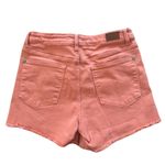 Judy Blue Women's Mid Rise Peach Distressed Jean Shorts Orange Size Large Summer Photo 3