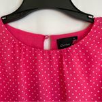 Cliche Bright Pink Ground White Dot Top Women’s Med Elastic Waist/Wrists Tie Photo 3