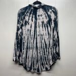 Women's Button Front Tie Dye Shirt Size XL Long Sleeve Ceam & Gray Photo 5