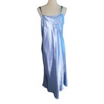 Morgan Taylor  Intimates Robe & Gown Set Size Large Blue Satiny Matching Set Photo 8