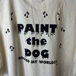 2002 Vintage Y2K Paint The Dog T Shirt Cream XXL 2XL Animal Notes Graphic Tee Size undefined Photo 5