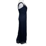 Tadashi Shoji Tadashi Collection Navy Silk Chiffon Beaded Gown Formal Evening Dress Size 0 Photo 1