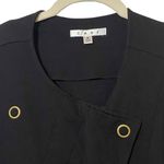 CAbi  Womens Black Asymmetrical Zip Up Snap Moto Pockets Cardigan Jacket Size‎ S Photo 3