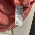 Democracy  embroidered scoop neck Women's red heather ruffle short sleeve XL Top Photo 3