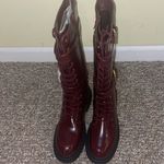 Shoedazzle Womens New  Gabrela Lace-Up Flat Boot Color: Oxblood Photo 7