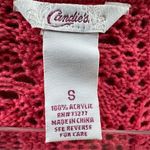 Candie's Y2K Women's Pink Crochet Knit Cardigan Sweater Size Small Photo 1