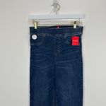 Spanx Cropped Flare Jeans Medium Wash Blue Pull On Stretch Waist Small NWT Photo 4