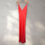 Anthropologie  Plunge‎ V-Neck Satin Maxi Slip Dress Sz XL Photo 3
