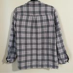L.L.Bean  Gray Purple Fleeced Lined Flannel Womens M Photo 6