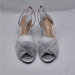 Adrienne Vittadini Womens Heels Size 10 Silver Rhinestone Mesh Dress Sandals NIB Photo 5