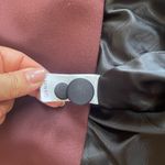 ZARA  Women’s Tuxedo Double Breasted Blazer Jacket Cabernet Burgundy Sz Large Photo 13