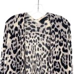 360 Cashmere  Cozy Gray Ombré Leopard Open Front Cardigan Sweater Photo 1