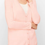 Talbots Light Pink Girlfriend Everyday Cardigan V Neck Sweater Size XS NEW Photo 0