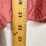 Rachel Parcell  Pink Ribbed Knit Pullover Sweater Womens M Bell Sleeve Scalloped Photo 4
