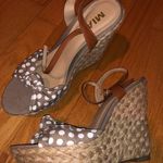 MIA Grey Polka Dot Wedges  Photo 0