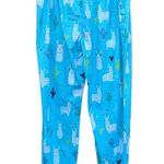 Llama & Cactus light teal blue pajama lounge pants size XL Photo 1