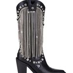 Dolls Kill Sugar Thrillz Black Present Perfect Cowboy Boots Womens 8 New In Box Photo 0