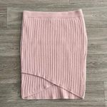 EXPRESS NEW super high-waisted cable knit faux wrap mini sweater skirt - large Photo 1