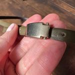 Max Mara  Thin‎ Olive Green Leather Belt Size 40 Photo 1