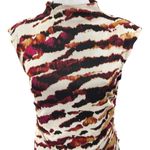DKNY  Women's Multicolor Tie Dye Sleeveless Ruched Mock Neck Pullover Tank Top S Photo 2