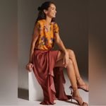 TINY Anthropologie Tiny Venus Knit Wrap Top Size XL Orange Photo 2