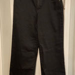 Madewell NWT Size 31P Perfect Vintage Wide Leg Jeans Black Cotton Zip Denim Photo 0