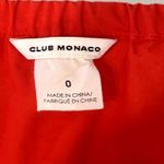 Club Monaco Ulmera Papaya Red Crop Off the Shoulder Top Size 0 XS Peplum Photo 3