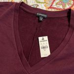 EXPRESS  sz XS maroon pullover v-neck sweater can be worn as short sweater dress Photo 7