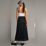 Pilcro  Carpenter Front-Slit Maxi Skirt size 6 sold out -Anthropology dark denim Photo 3