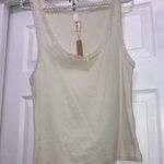 SKIMS Retired  Size 3X NWT Lace Logo Cami Tank Top Bone Pointelle Women's Photo 0