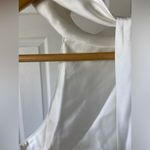 BHLDN  halter neck satin dress with slit white size M Photo 4