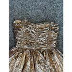 NWT ANIYE BY Malu Mini Dress Strapless Metallic Gold Womens M Circle Skirt Party Size M Photo 15