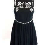 Free People Birds of a Feather Embroidered Floral Skater Dress Size 2 Photo 1