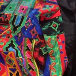 NY Invasion womens medium blazer abstract bright 80s cool unique funky Blue Photo 4