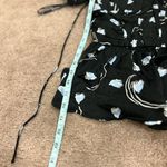 Self Portrait Gathered Puff Sleeve Geometric Print Silky Top Size 2 Blue Photo 6