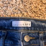 Loft The Straight Denim Jeans Dark Wash Distressed Cuffed Women 0 25 Photo 1