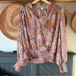 Joie ☀️  pink floral peasant top Photo 1