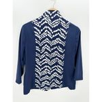 Chico's Zenergy by  Women US M Blue White Printed Full Zip Jacket Polyester Golf Photo 1