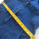 P.O.S.H. Romper short sleeve rolled up leg cuffs button/zip pockets size small Blue Photo 4