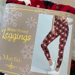 Winter Printed Leggings Red Photo 2