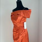 Elegant Strapless Orange Gown Size 8 Photo 7
