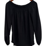 Saks 5th Avenue Saks Fifth Avenue Blouse Black Off Shoulder Pullover Puff Sleeve Top Size XS Photo 0