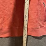 Orvis  Shirt Women's Size L Orange Zip Pockets Boxy Pullover Sweatshirt Long Slv Photo 4