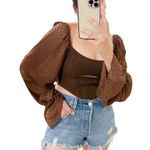 Urban Outfitters NWT Crop Top Cut-out Brown Sz Small Photo 0