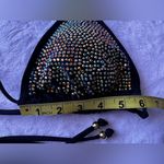Red kiss Rhinestone Bra top size L nylon Spandex Elastic Black Size L Photo 8